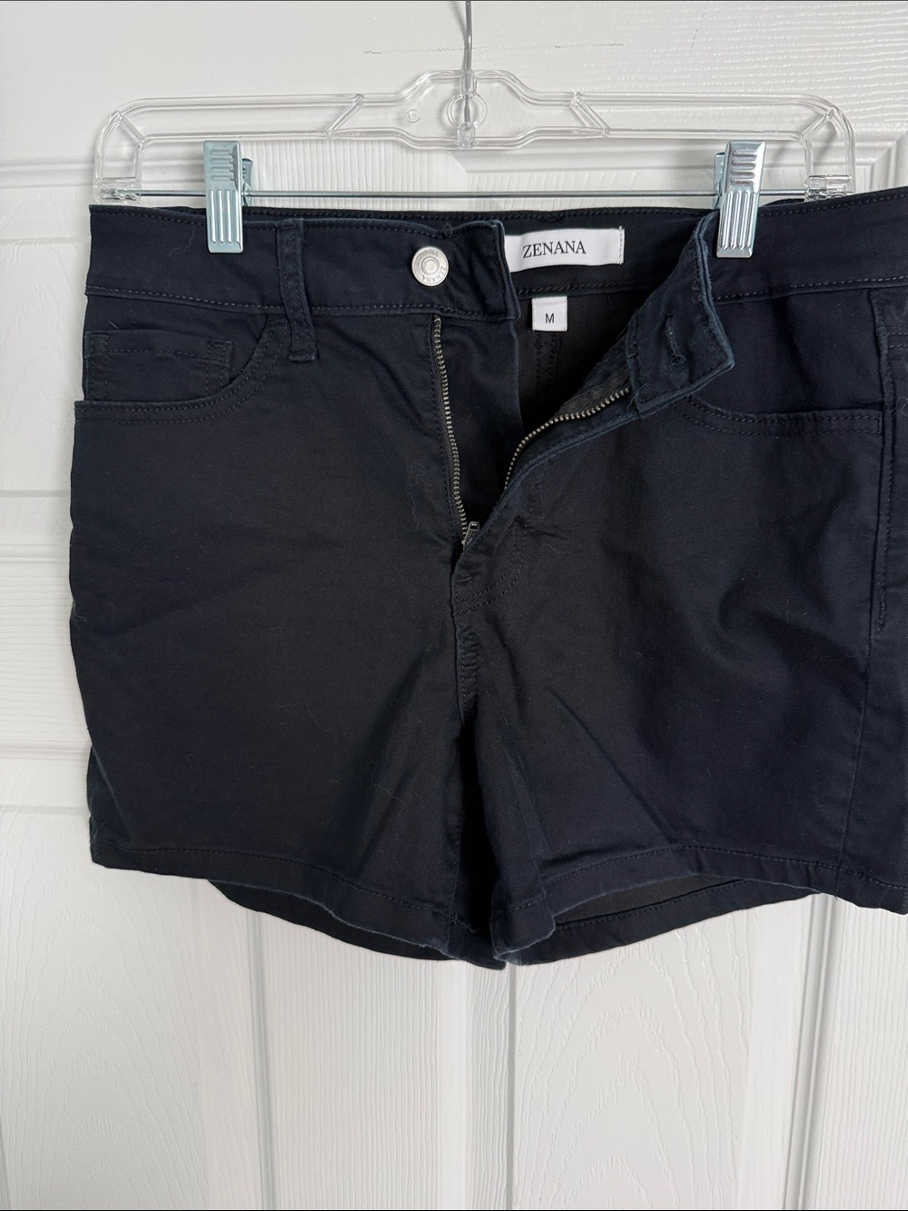 Zenana Outfitters Black High-Waist Stretch Shorts